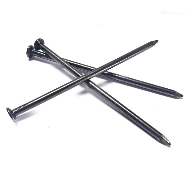 Polished round head smooth handle common iron nail BWG5X6” 5.6×152.4MM