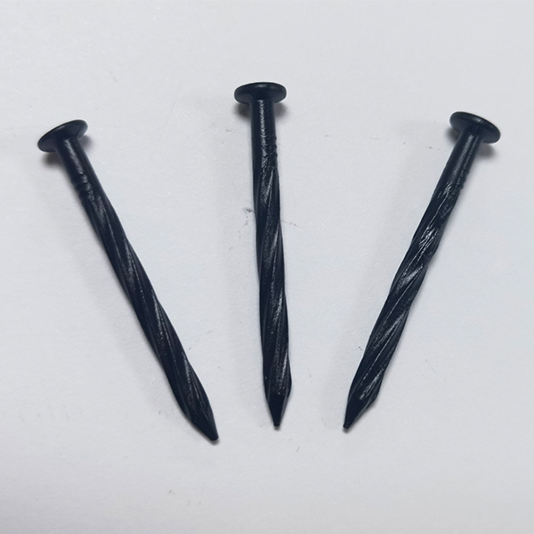 Phosphating black round head twisted shank concrete nail  3.4X40MM