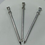 Electric galvanized round head smooth shank double-headed nails 10D 3.76X70MM
