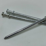 Electric galvanized round head smooth shank double-headed nails 10D 3.76X70MM