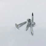 Galvanized large flat head, smooth shank, diamond point iron clout nail BWG10X1” 3.4X25.4MM