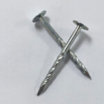 Galvanized large flat head, screw shank, diamond point iron clout nail screw nails BWG10X2” 3.4X50.8MM