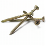 Galvanized Yellow zinc plating Countersunk head with Anti-slip gear  Chipboard screw  Fiberboard screw M5.5X80MM