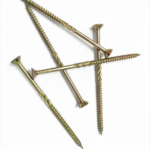 Galvanized Yellow zinc plating Countersunk head with Anti-slip gear  Chipboard screw  Fiberboard screw M4.6X100MM