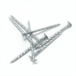 Galvanized large flat head,spiraling screw shank, diamond point iron clout nail screw nails BWG11X2-1/2” 3.0X63MM