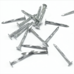 Galvanized large flat head, Twist screw shank, diamond point iron screw nails clout nails BWG10X1-3/4” 3.4X45MM