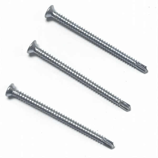 Galvanized White zinc plating Countersunk head Self-drilling Chipboard screw  Fiberboard screw M4.8X60MM