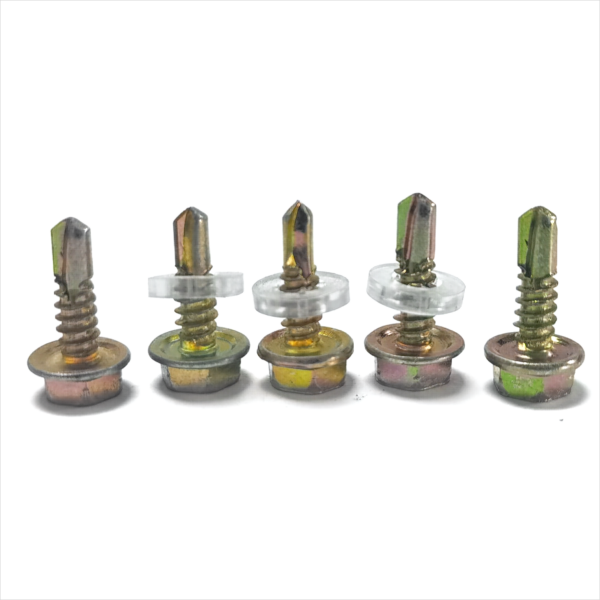 Galvanized Hexagonal self-drilling screws with washer 4.8x19MM  #10X3/4″