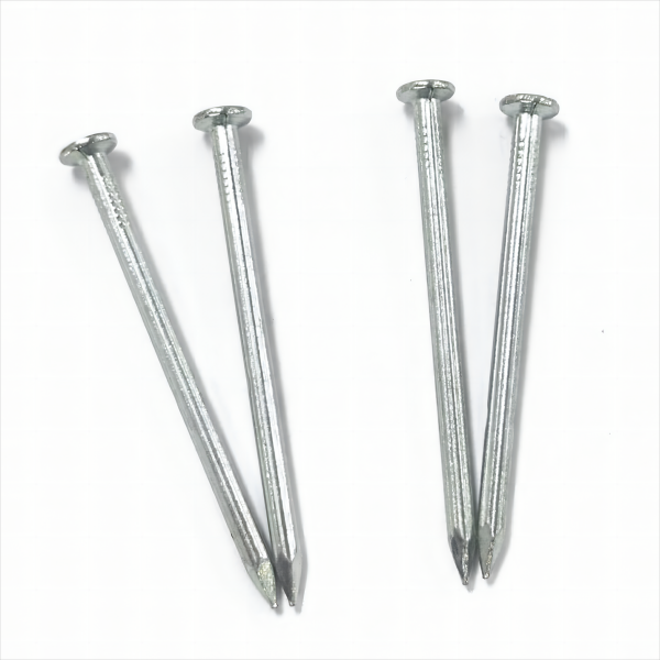 Galvanized round head fluted shank concrete nails  cement nails steel nails 4.2x75MM 3″